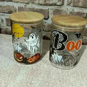 2 Halloween treat jars